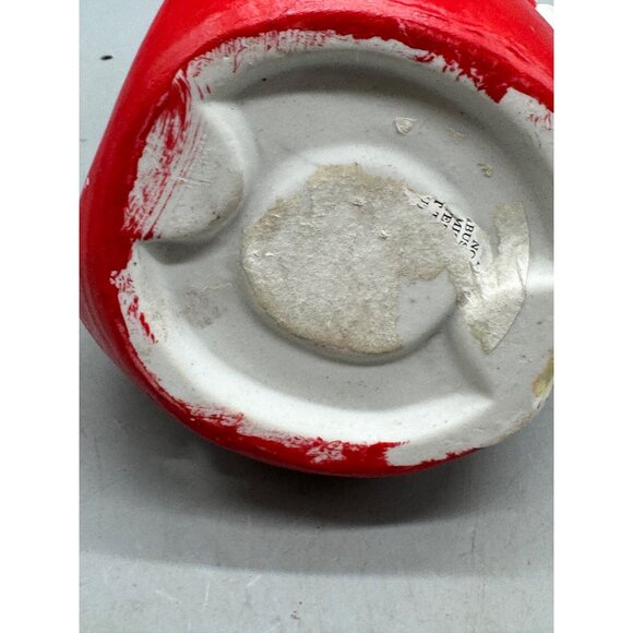 Hand-Painted Ceramic Santa Claus Candle Holder With Star Cutouts 6.5" red READ - Picture 9 of 9